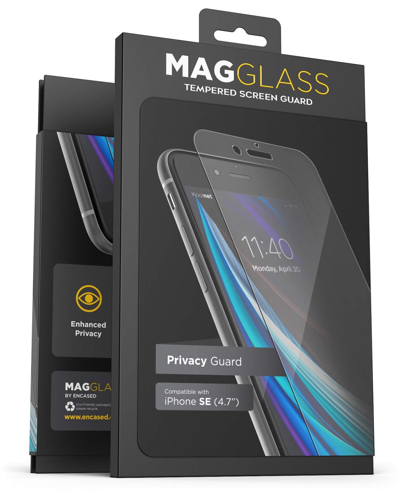 Privacy Screen Protector for iPhone SE - Anti-Spy Tempered Glass for Work & Travel