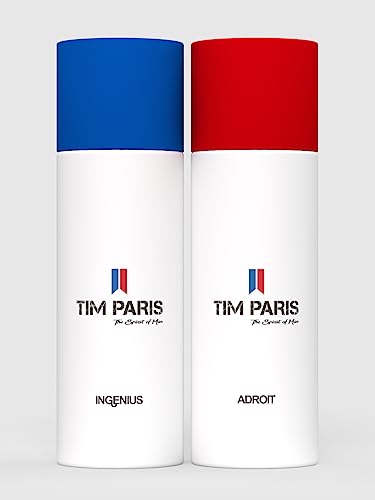 TIM PARIS Men's Deodorant Spray - Original Fresh & Authentic Fragrance, Long Lasting Body Spray, Pack of 2 | All-Day Protection for Work, Gym & Outdoor Activities
