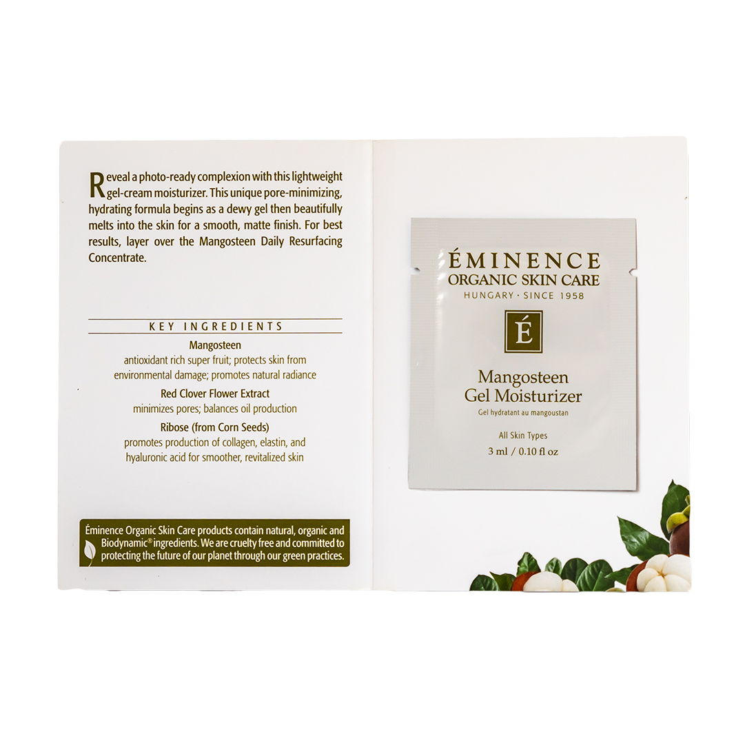 Eminence Organics Mangosteen Gel Moisturizer - Hydrating Face Cream for Dry & Sensitive Skin - Daily Skincare Routine, Anti-Aging & Glow Booster