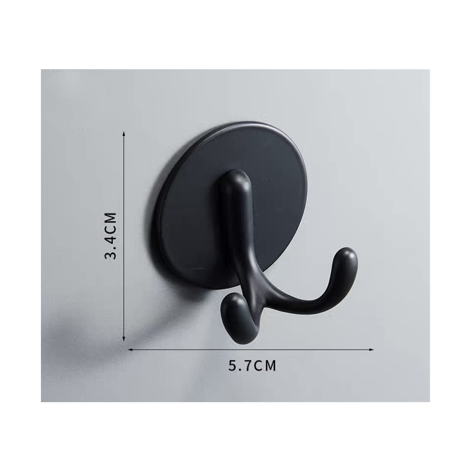 HEPAI Creative Wall Hooks - 3 Pack Black Adhesive Hangers for Home & Office - No Nails, No Damage, Multi-Purpose Storage Solution - Perfect for Hanging Coats, Keys, Towels & Decor in Bedroom, Kitchen, Bathroom