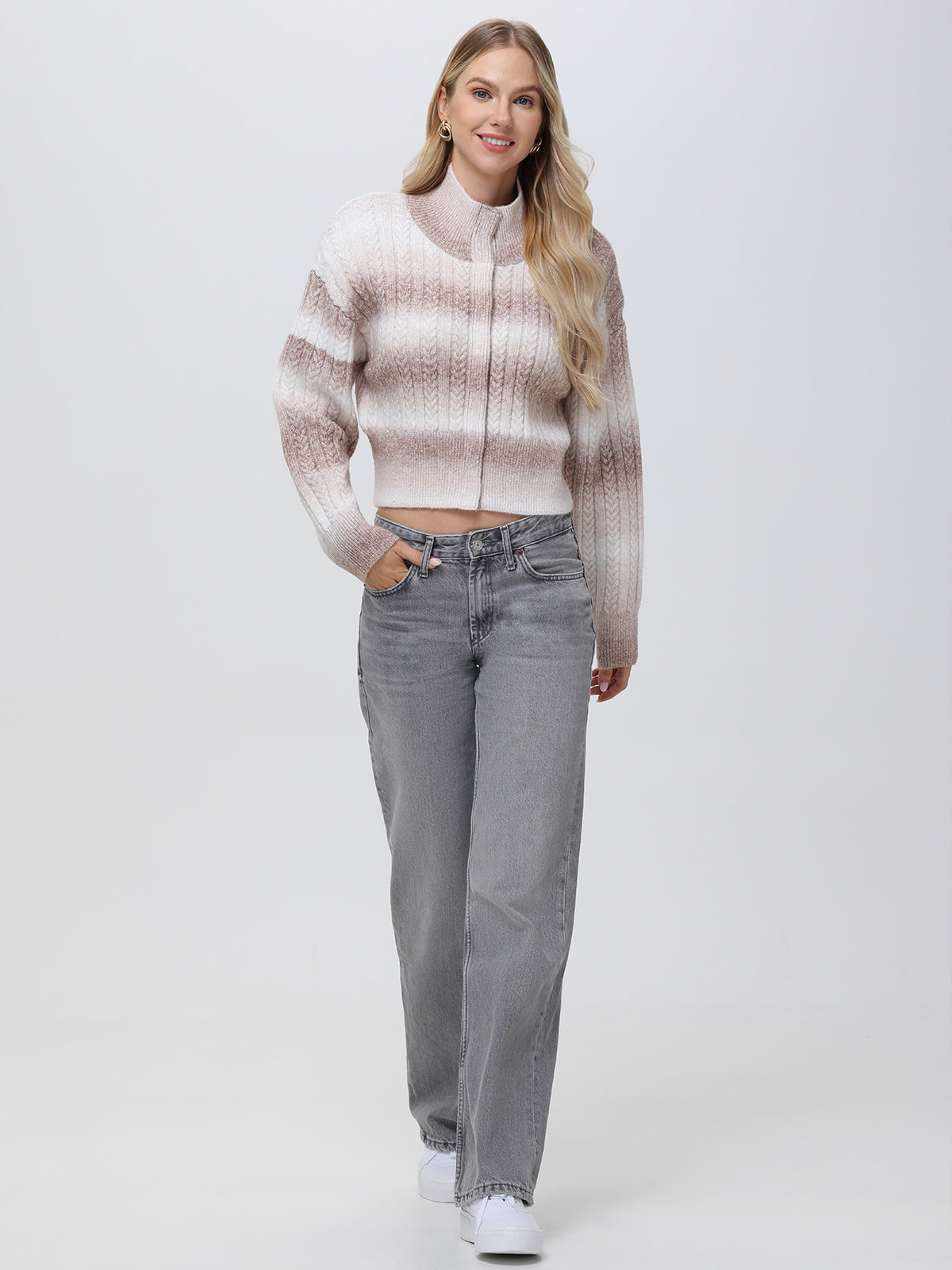 Ombre Sequin Crop Cardigan for Women - Sparkly Shimmer Party Top, Perfect for Night Out, Club Wear, and Special Occasions