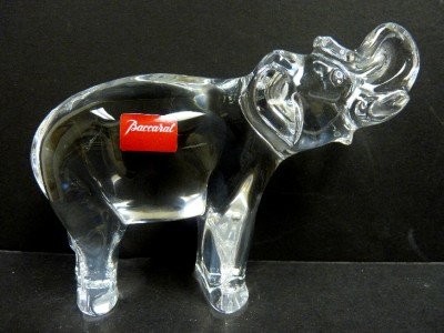 Baccarat Crystal Elephant Figurine 1762551 - Elegant Home Decor, Luxury Gift for Collectors & Animal Lovers - Perfect for Display in Living Room, Office or as a Wedding Present