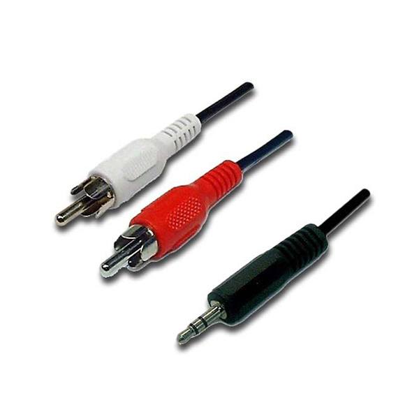 Premium Dynamix Stereo 3.5mm Male to RCA Audio Cable - 2M (6.6ft) Gold-Plated Connectors for Home Theater, Speakers & Hi-Fi Systems - Perfect for TV, Soundbar & Audio Equipment Connection
