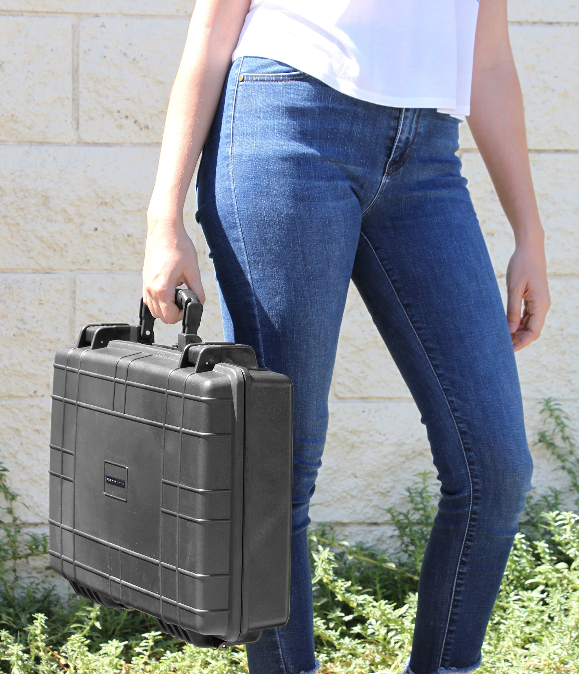CASEMATIX 19 Waterproof Hard Travel Case with Customizable Foam - Fits Accessories up to 17 x 10.5 x 3 Inches - Perfect for Camera Gear, Tools & Electronics Protection During Travel & Outdoor Adventures