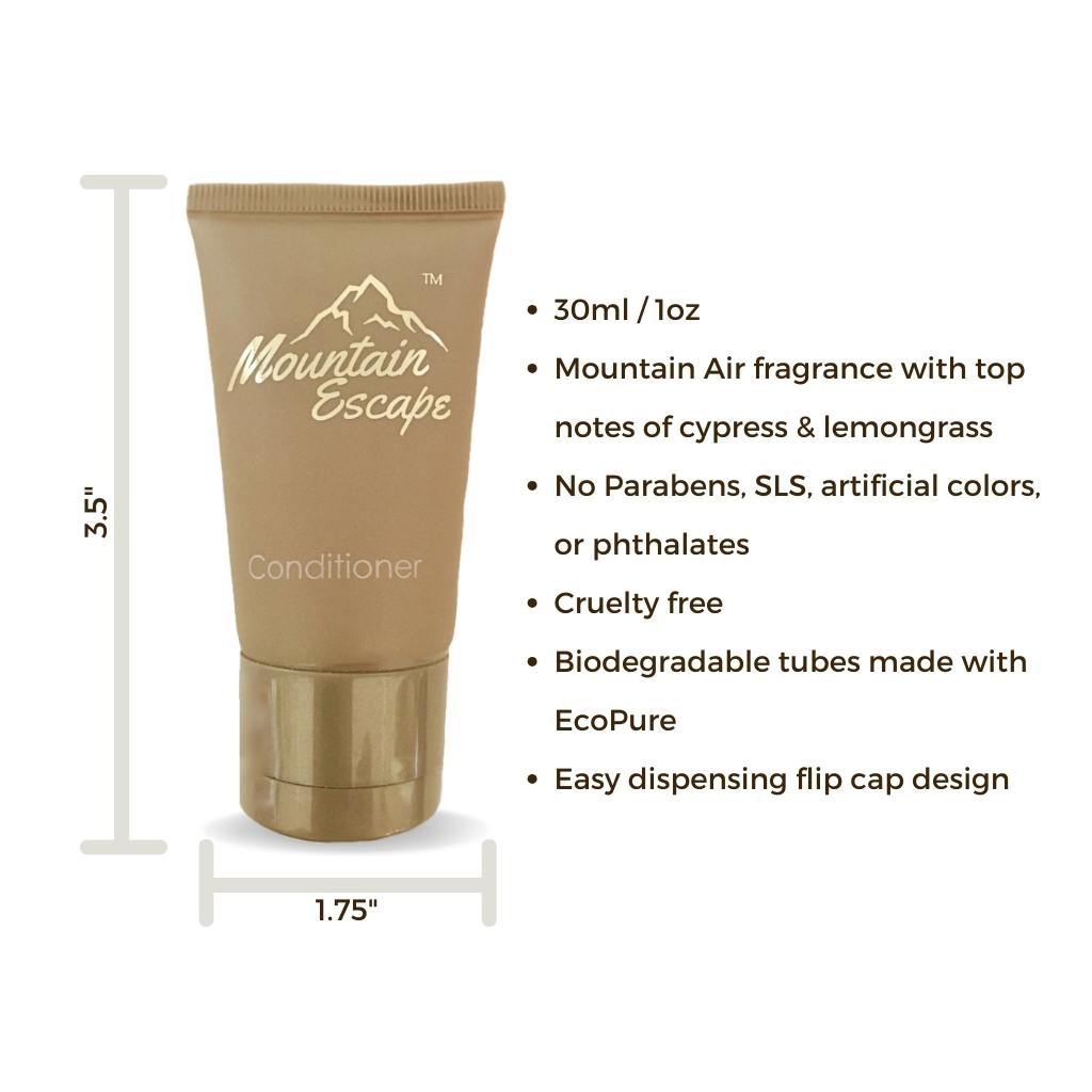 Mountain Escape Hair Conditioner 30ml - Deep Moisturizing & Repairing for Dry, Damaged Hair - Perfect for Travel, Gym & Daily Use