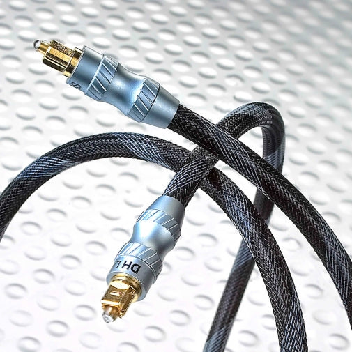 Premium DH Labs Deluxe Toslink Optical Audio Cable - High-Speed Digital Fiber Optic for Home Theater, Sound Bar & Gaming Systems