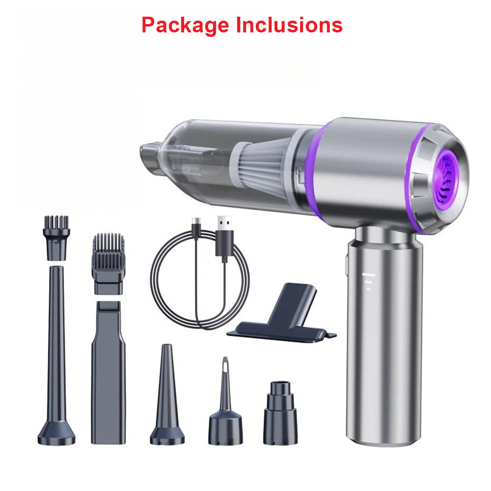 ANYCO Anymob 2-in-1 Mini Handheld Vacuum Cleaner - Cordless, Lightweight & Powerful for Home, Car & Pet Hair - Purple | Perfect for Quick Cleanups on Furniture, Stairs & Small Spaces