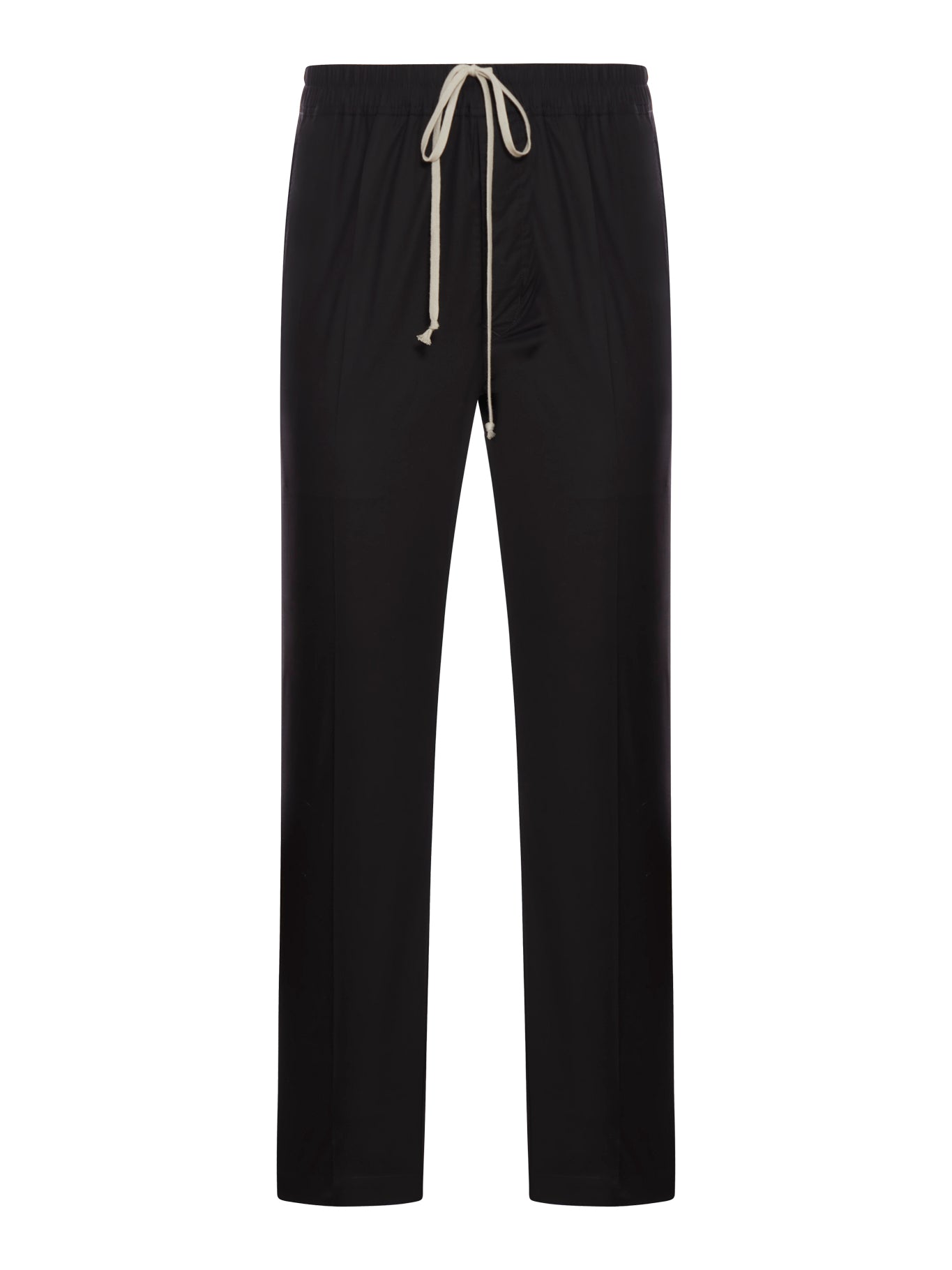 Rick Owens Black Cotton Trousers - High Waist Slim Fit Men's Pants | Casual Streetwear & Office Wear | Style Code RU01E5390P-09