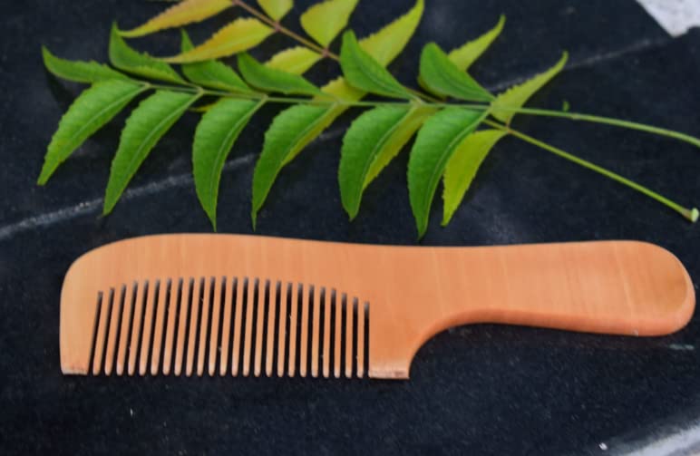 Zaprics Bamboo Comb for Hair Growth - Natural Wooden Wide Tooth Comb for Women & Men - Gentle Styling & Grooming Hairbrush for Daily Use, Travel, and Salon Styling