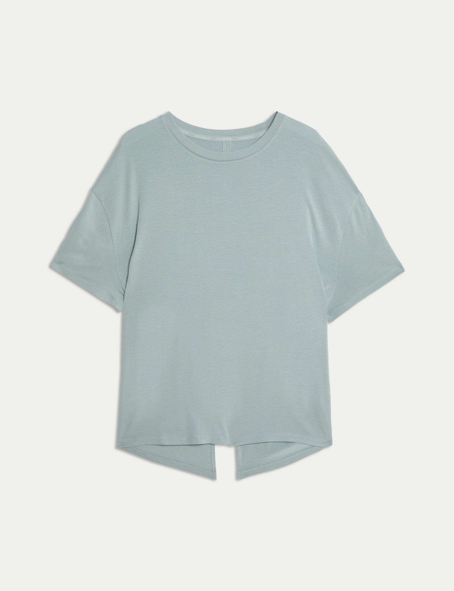 Breathable Modal Blend Lightweight Tie Back T-Shirt for Women - Soft Light Mint Green Casual Top | Perfect for Summer Outfits, Yoga, and Lounge Wear