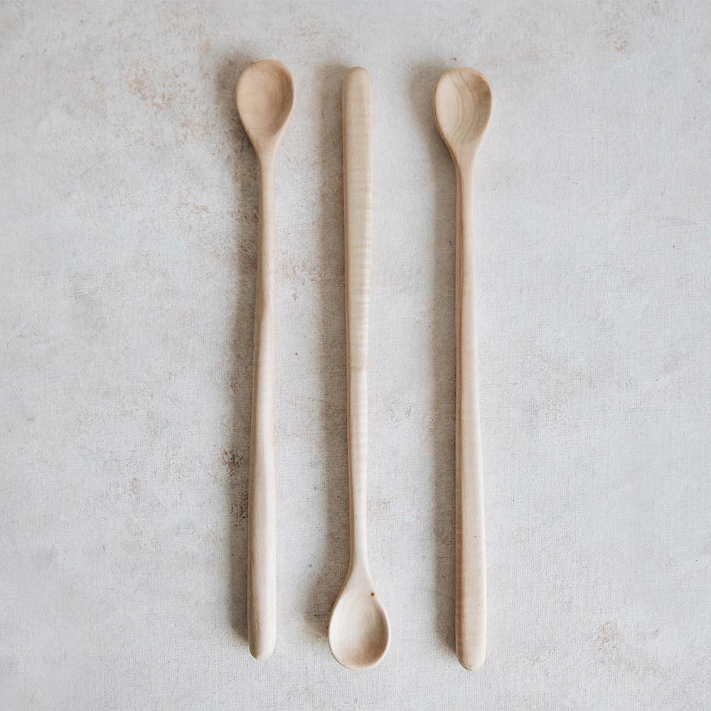 Hand Carved Maple Wood Tasting Spoon - Perfect for Wine, Cheese, Olive Oil & Gourmet Food Tasting - Elegant Kitchen & Dining Accessory