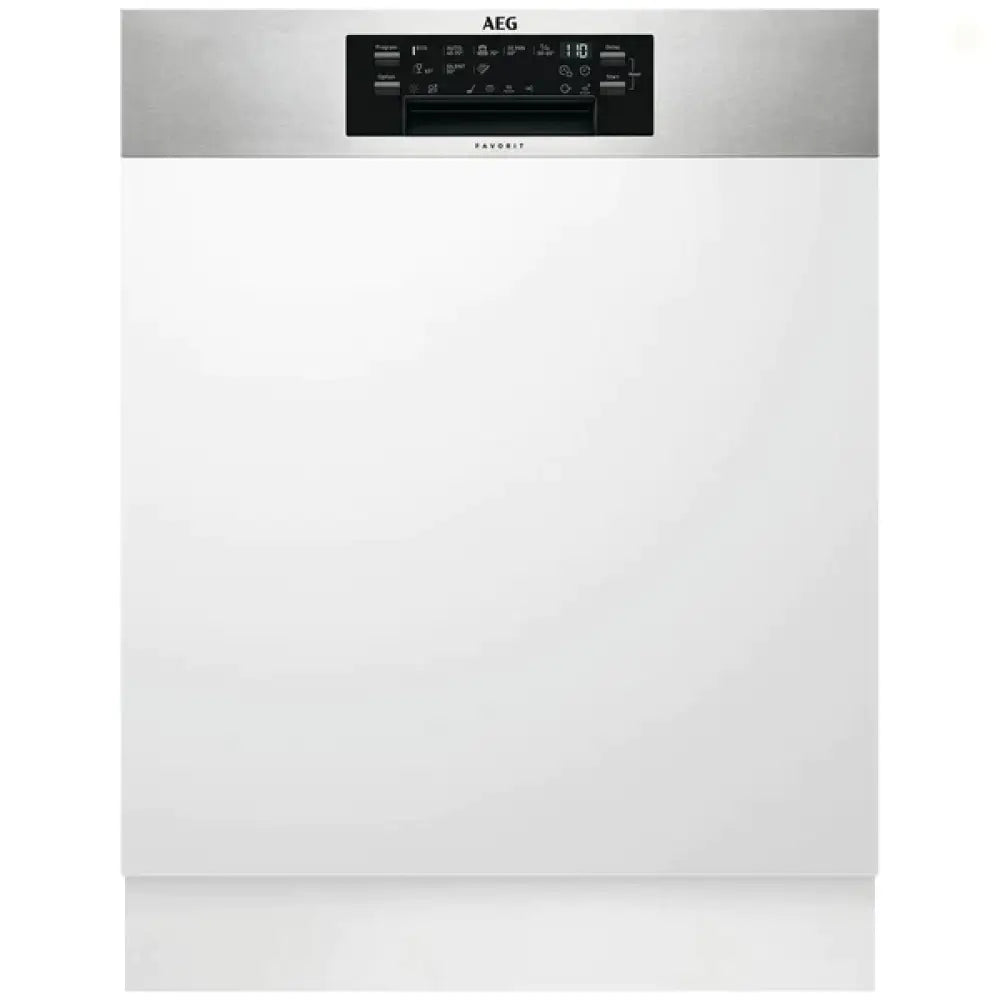AEG FEE83701PM Semi-Integrated Dishwasher - 60cm Built-In Dishwasher with EcoSilence Drive, ExtraDry Function & 14 Place Settings - Perfect for Kitchens, Apartments & Open-Plan Living Spaces
