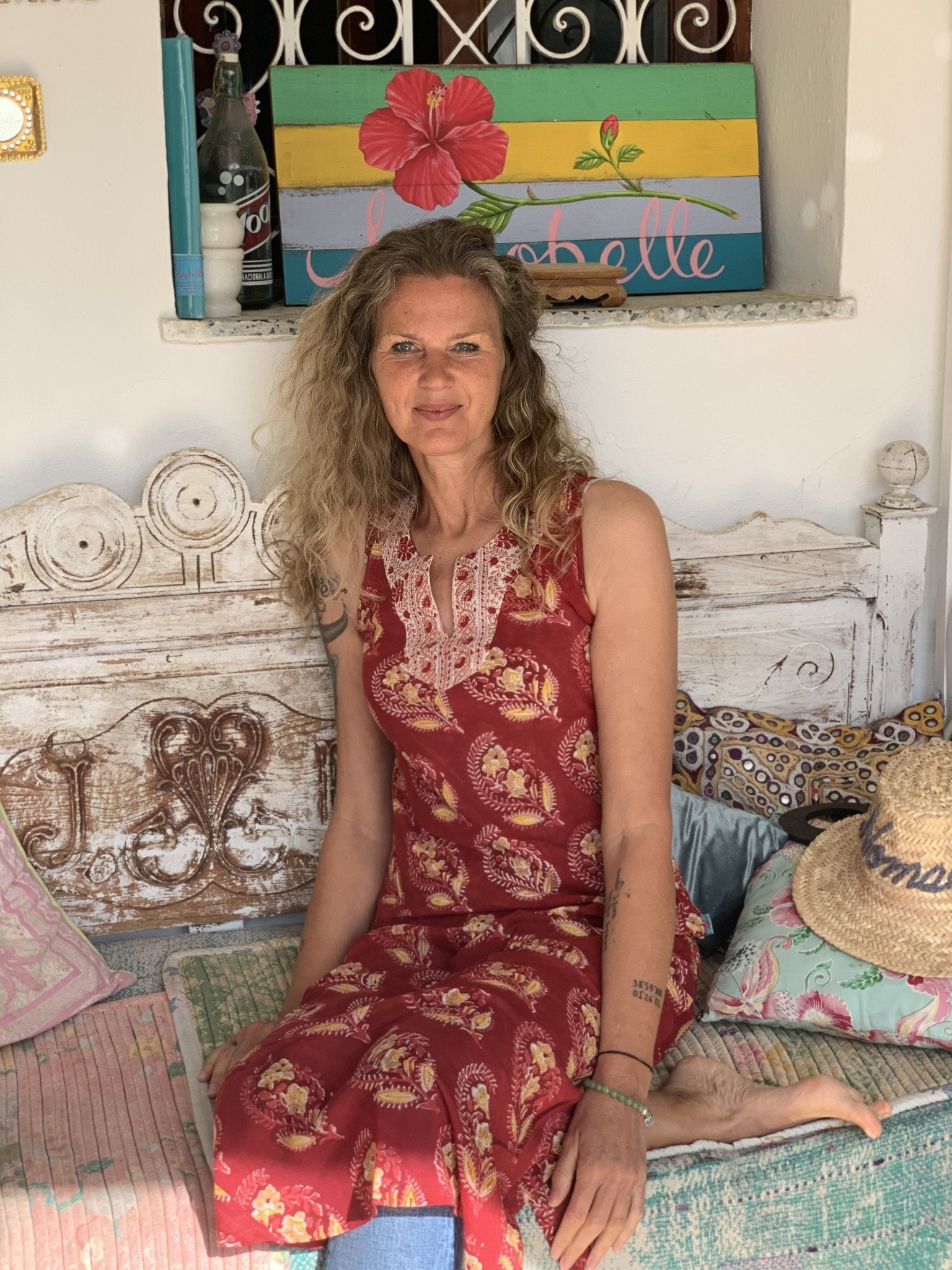 Jaipur Kaftan Sleeveless Red Maxi Long Dress - Boho Chic Summer Beach Cover Up for Women