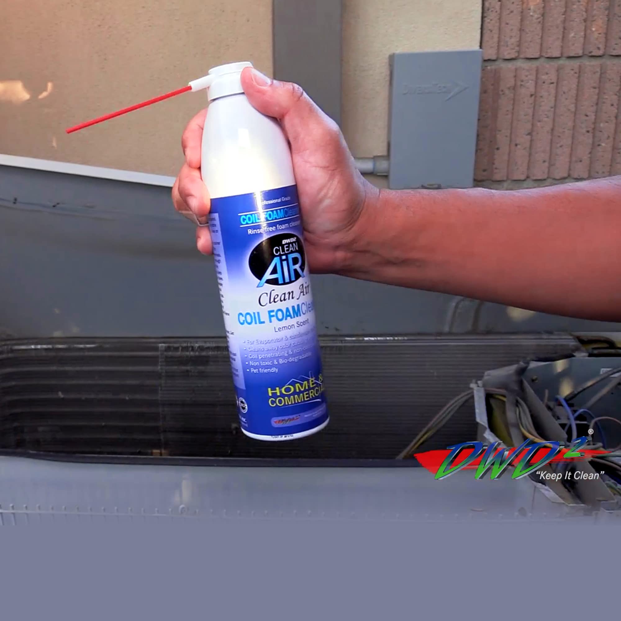 Foaming AC Coil Cleaner for Air Conditioner Units - HVAC Condenser & Evaporator Coil Cleaner Spray | Split System Maintenance | Unscented Formula for Home & Office Use