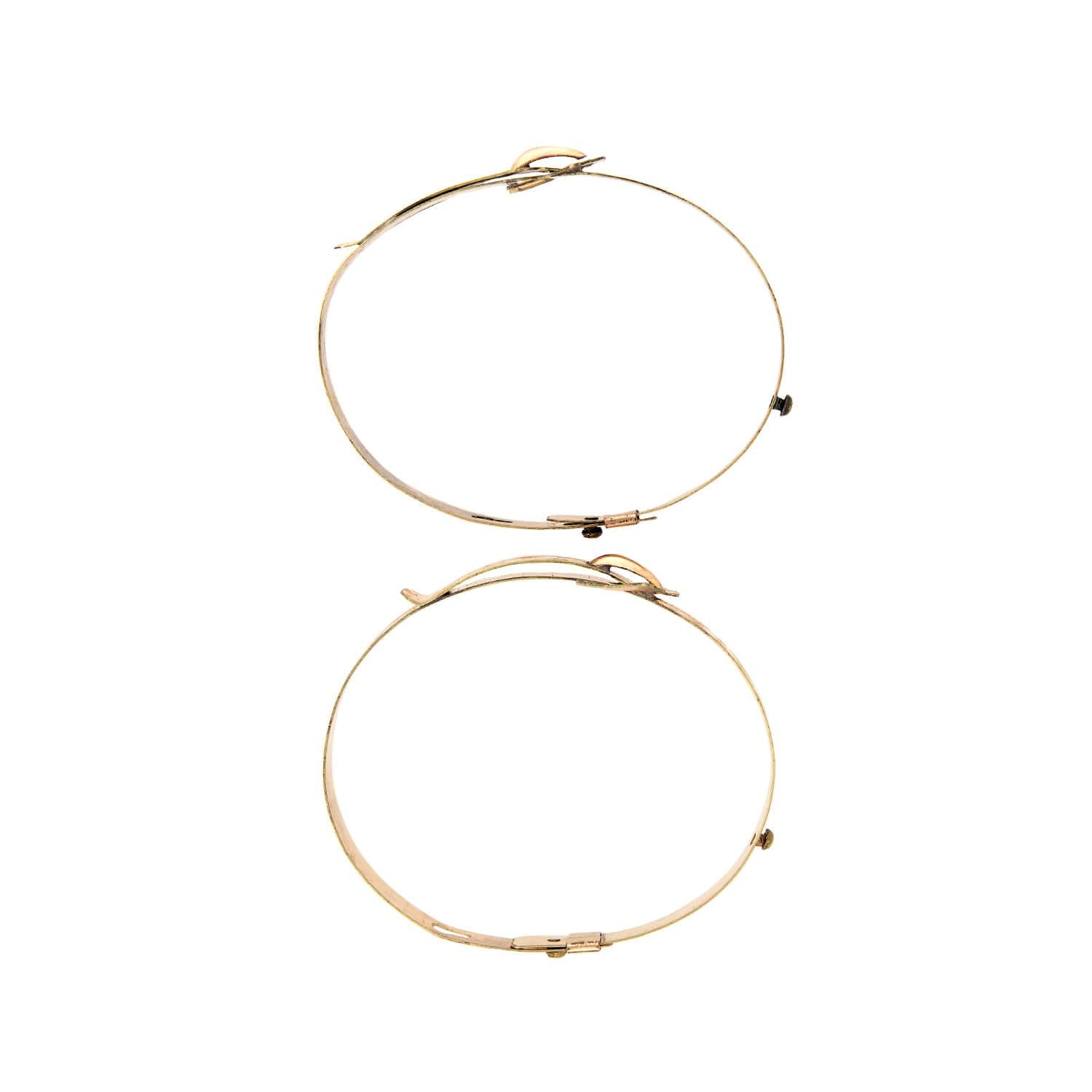 Victorian Style 9k Gold Children's Bangle Bracelet Set - Elegant Jewelry Gift for Girls, Birthday, Christening & Special Occasions