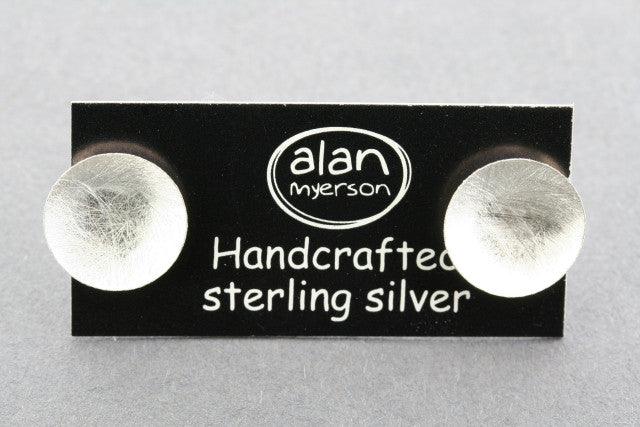 Brushed Sterling Silver Cup Stud Earrings for Women - Elegant & Hypoallergenic Jewelry for Daily Wear & Special Occasions