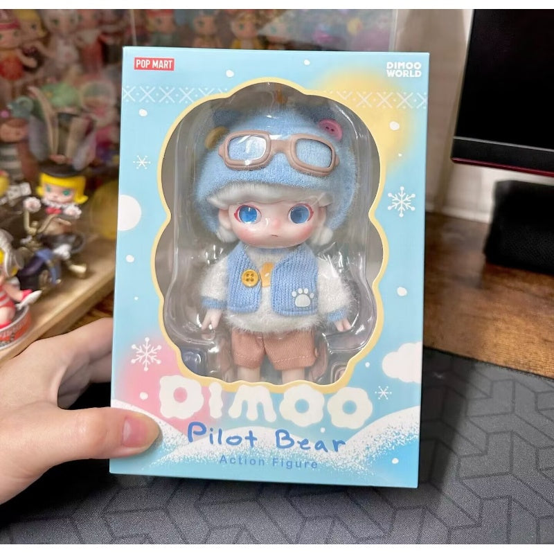 DIMOO Pilot Bear Collectible Action Figure - Cute & Detailed Model Toy for Kids & Adults - Perfect for Display, Gifts, and Role Play Scenes