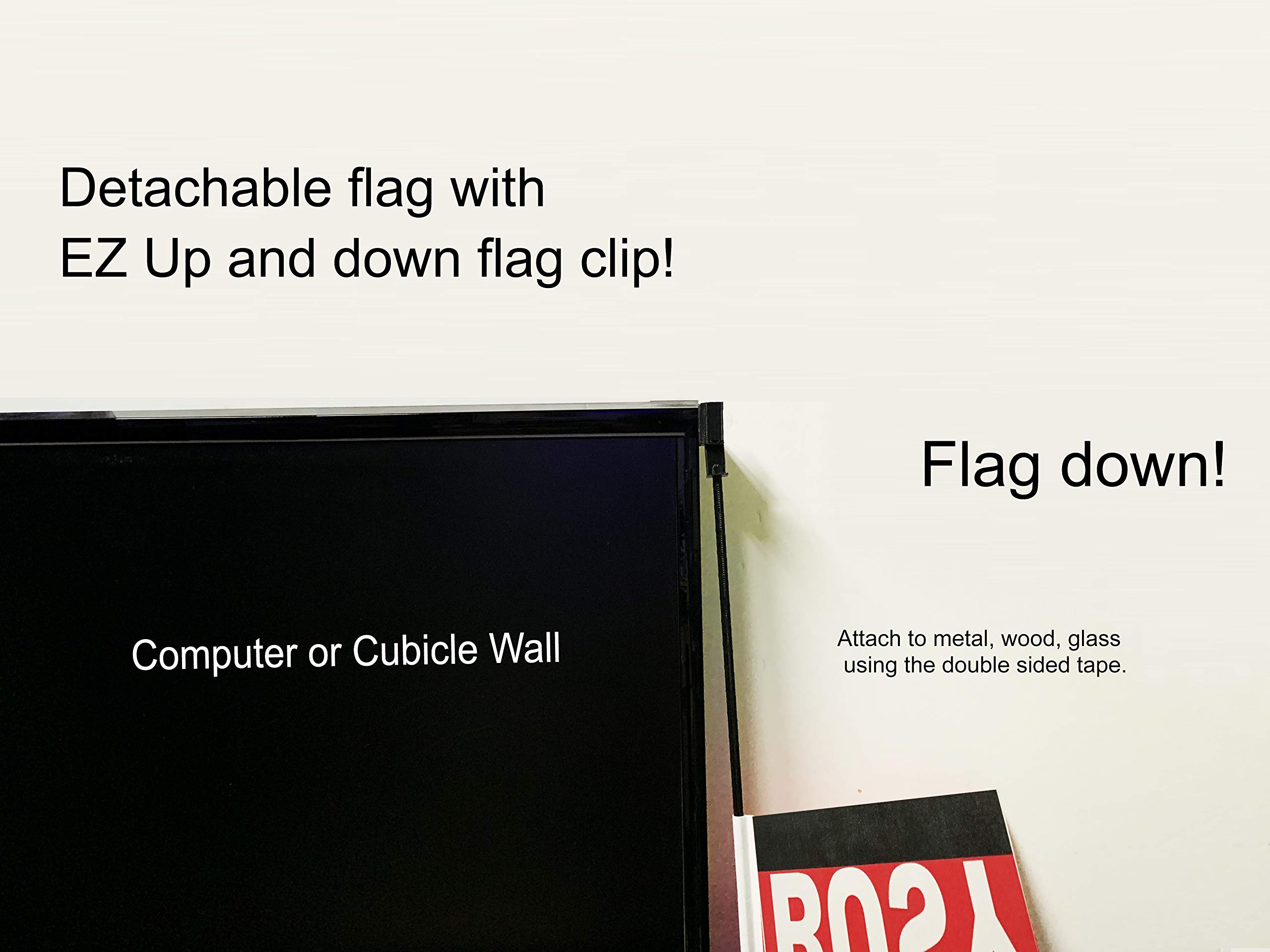 Busy Desk Flag Up/Down Flip Clip Pomodoro Status Alert for Office - Perfect for Focus Time Management, Meetings & Productivity Tracking in Workspaces