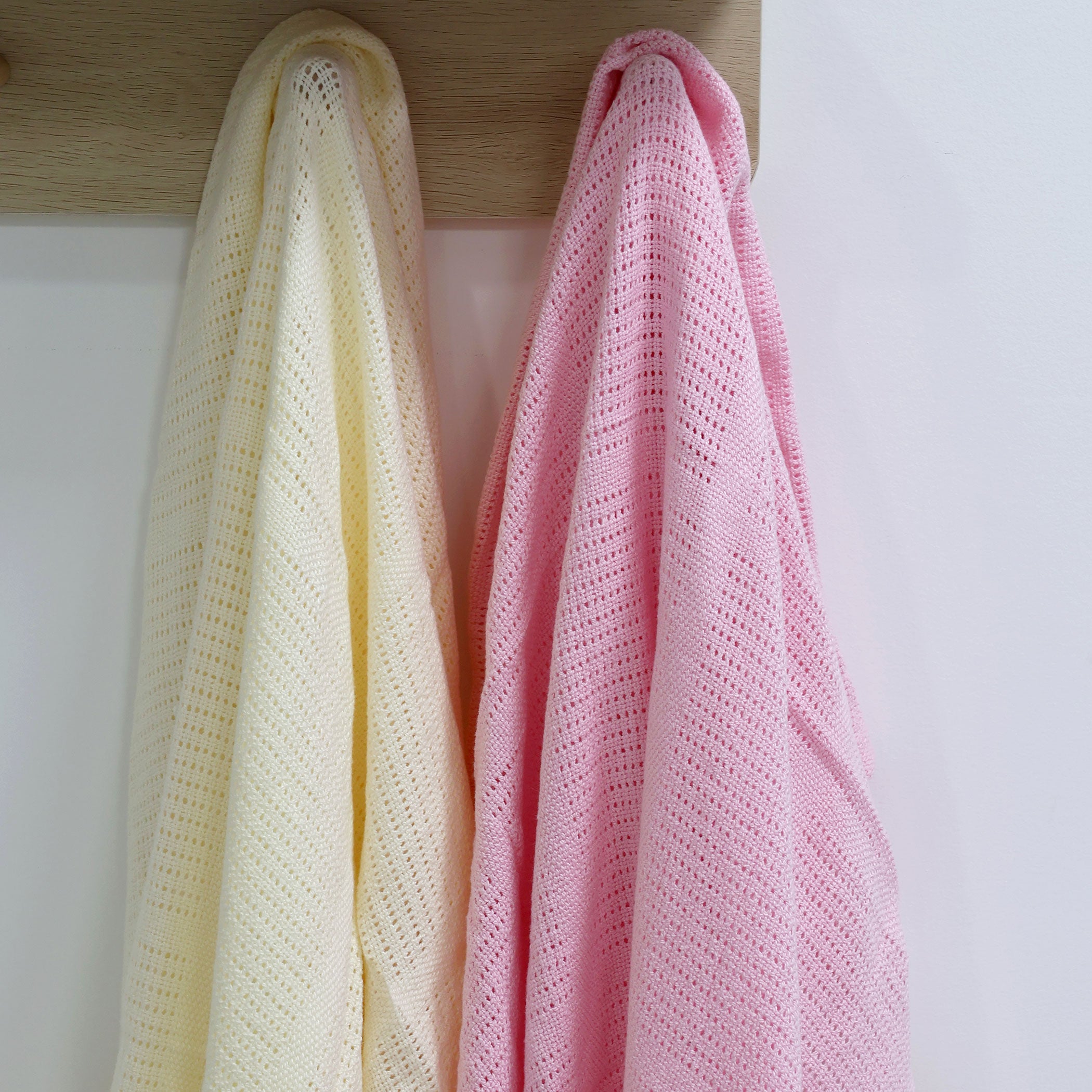 Nordic Sorbet 2-Pack Cellular Baby Blanket - Breathable Strawberry & Cherry Design for Nursery, Stroller & Swaddle - Soft Knit Cotton for Newborns & Infants