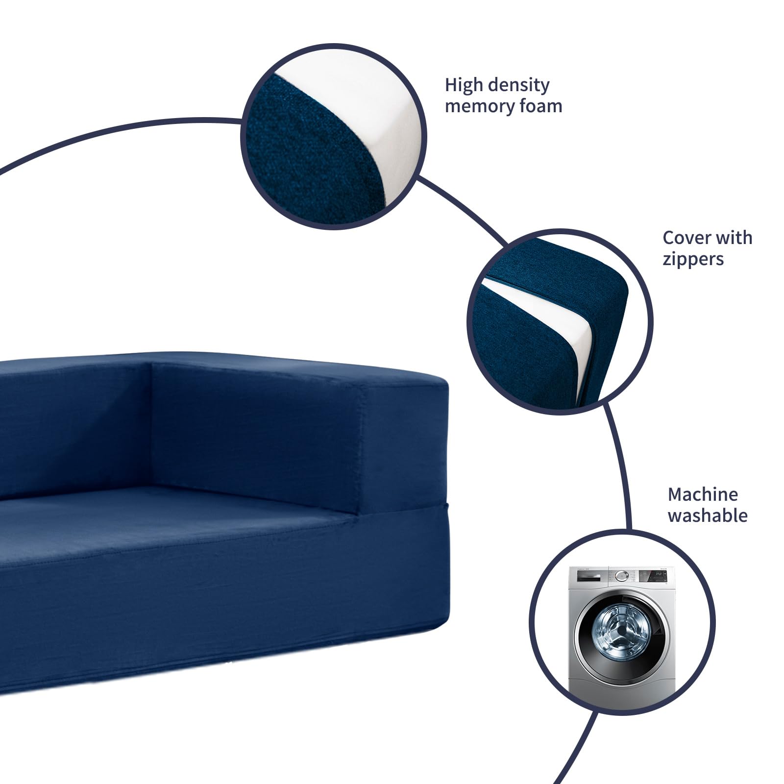 iJuicy Convertible Floor Sofa Bed - 9.8