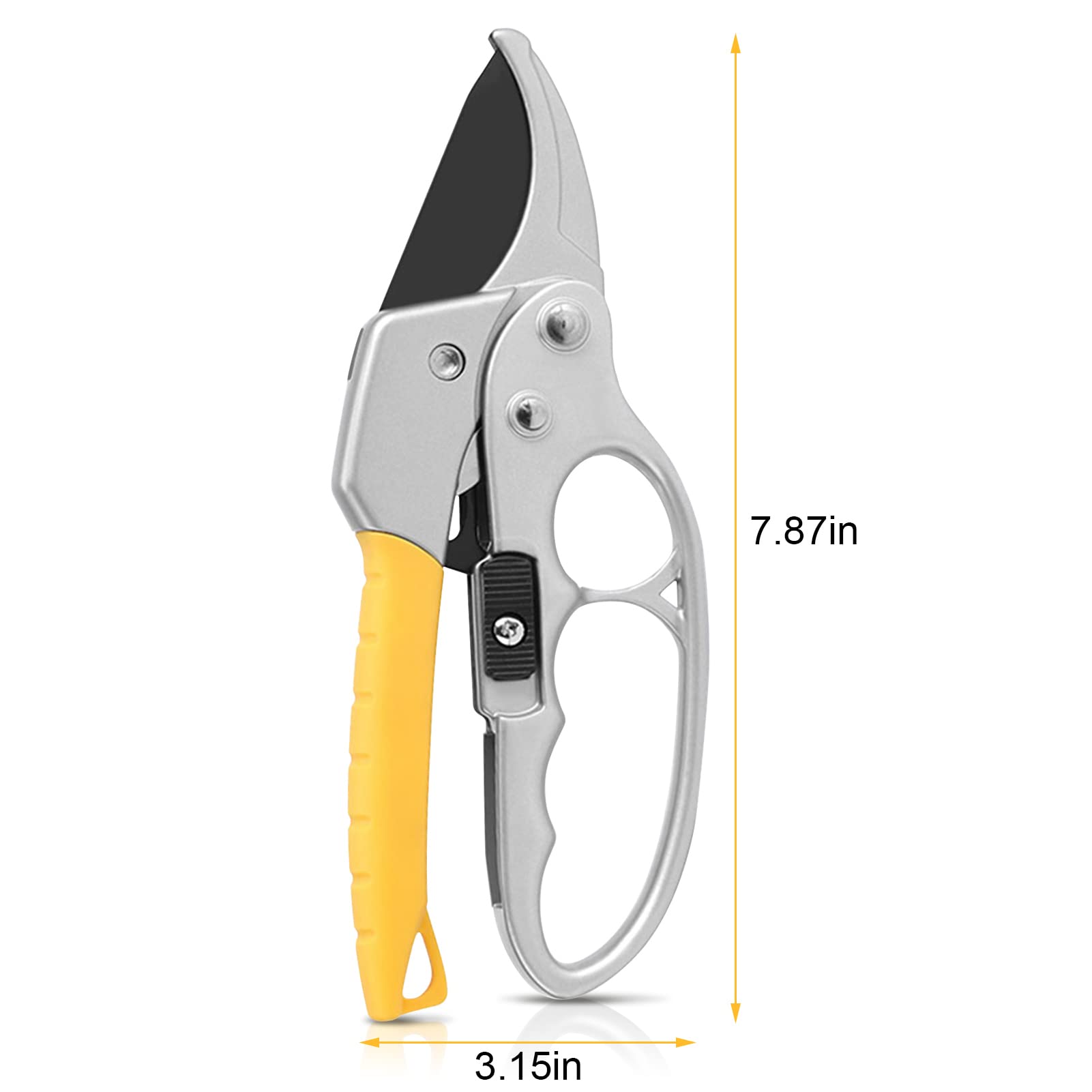 Professional High Carbon Steel Pruning Shears - Sharp Garden Clippers & Hand Pruners for Trimming Branches, Plants, and Shrubs | Ideal for Gardening, Landscaping, and Yard Maintenance