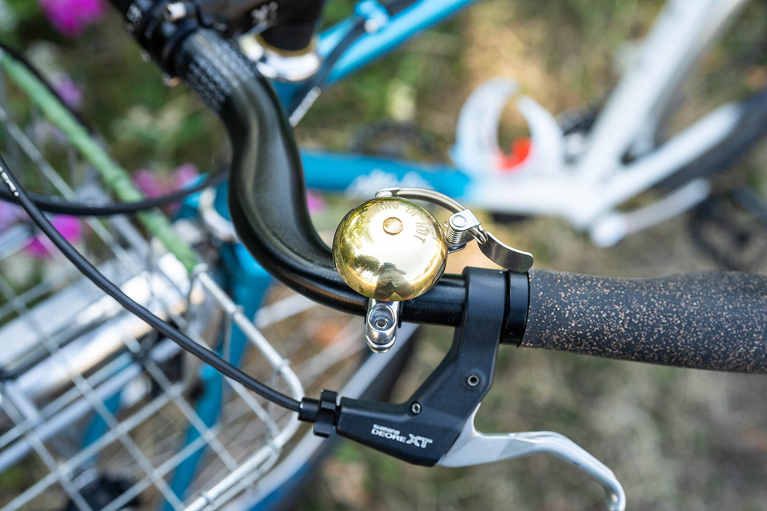 Portland Design Works King of Ding II Brass Bike Bell - Loud & Durable Bicycle Accessory for Urban Commuting & Mountain Biking