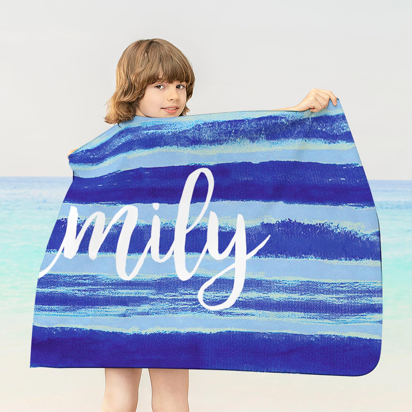 Novgarden Personalized Beach Towels with Name - Custom Quick Dry Microfiber Cotton/Poly Blend Pool Towel (30''X60'') - Perfect for Beach, Travel, Swimming Pool & Bathroom Decor - Great Gift for Summer Vacations and Water Activities