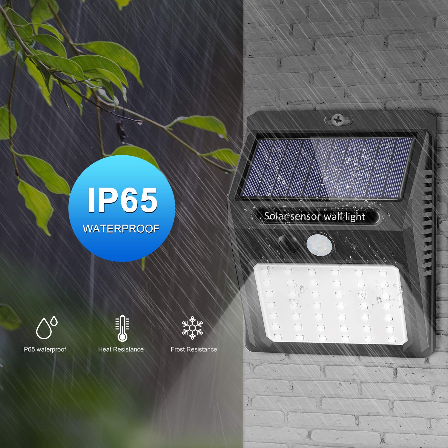 6-Pack Solar Security Lights Outdoor with 3 Modes & Motion Sensor - Waterproof Solar Powered Lights for Garden, Fence, Patio, Garage - Ideal for Home Security and Nighttime Illumination