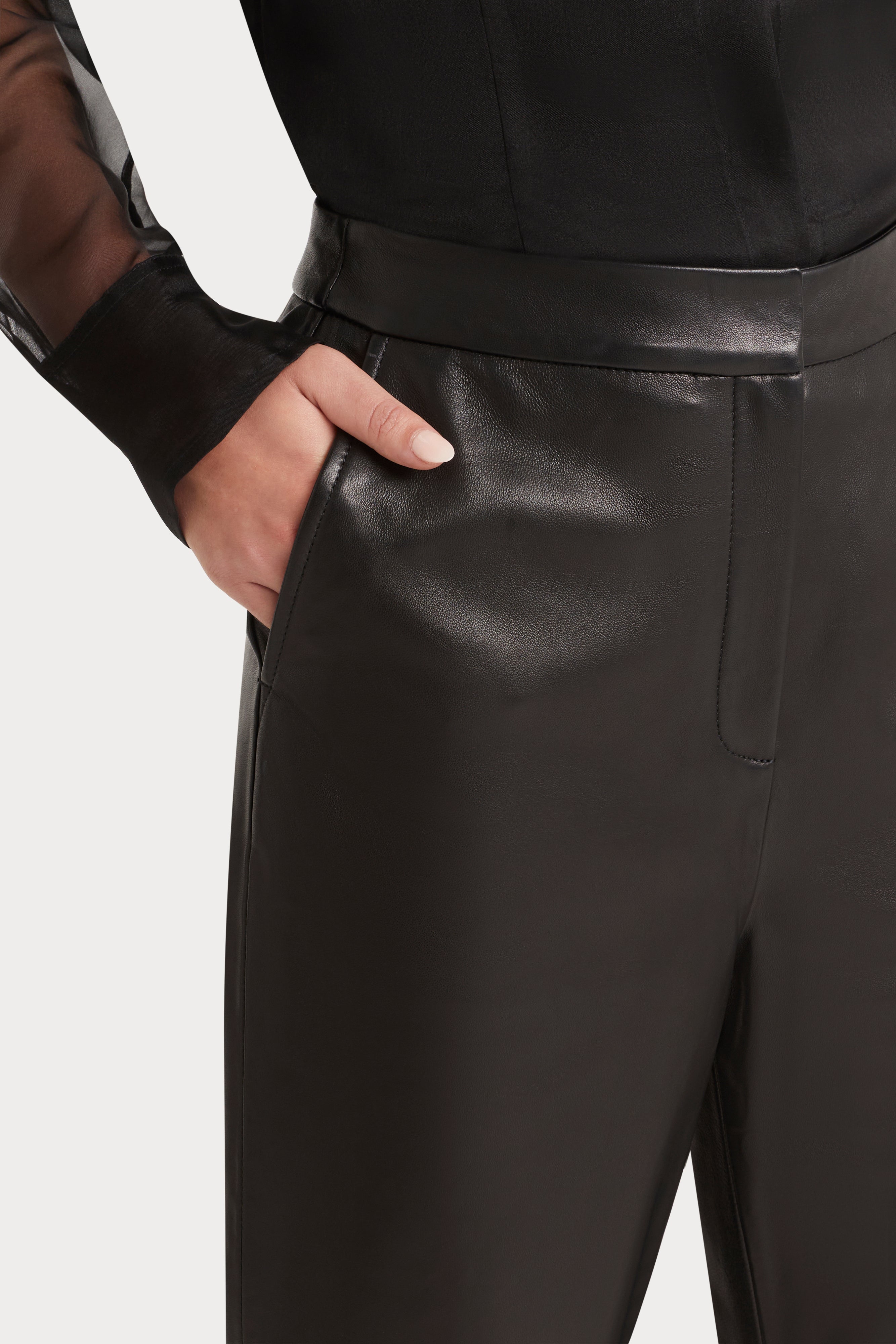 Premium Genuine Leather Pants for Men - Stylish Black Husk Leather Trousers - Perfect for Casual Wear, Night Out & Motorcycle Riding