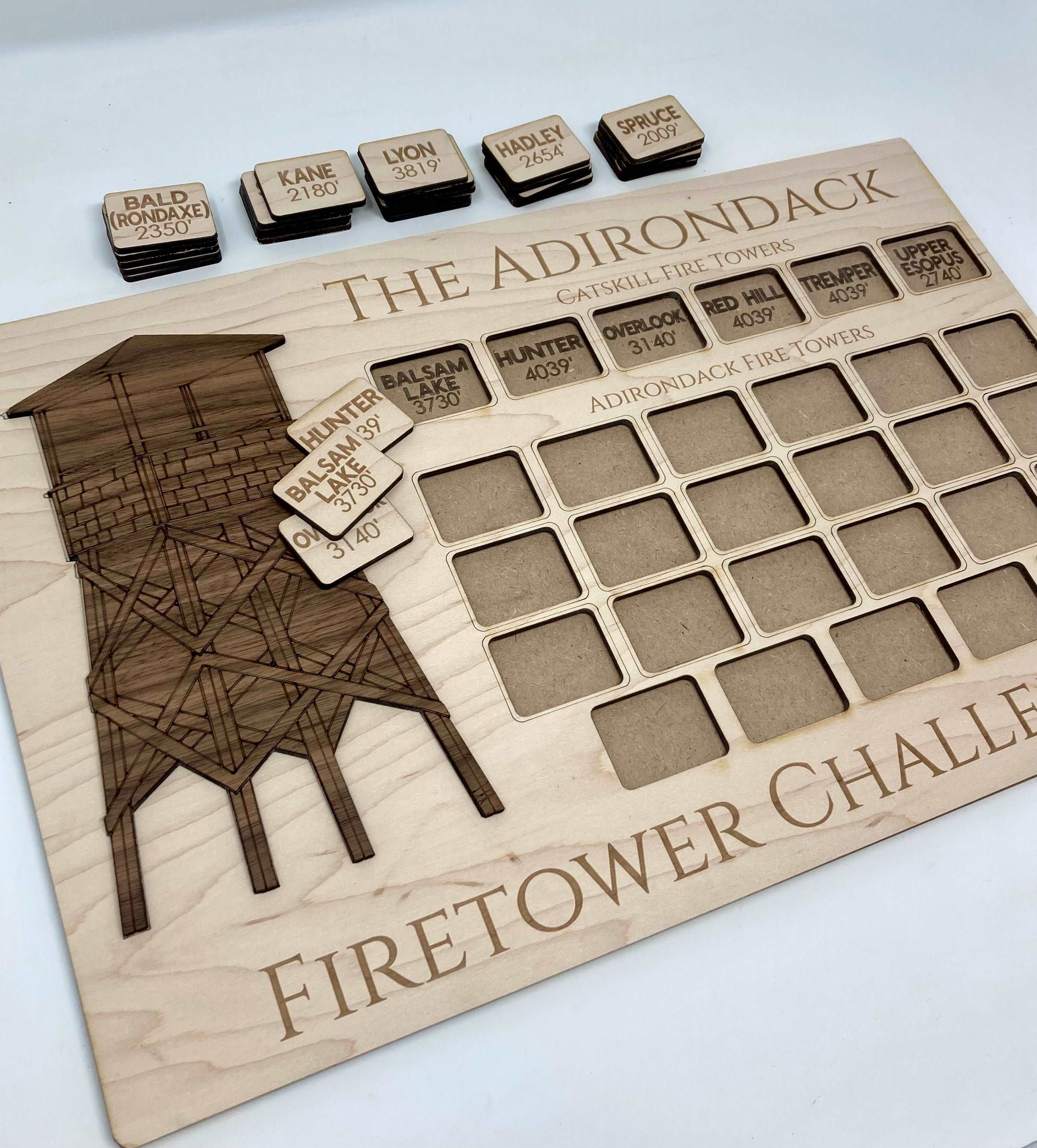 Adirondack Fire Tower Challenge Tracker - Hiking & Outdoor Adventure Log Book for Peak Bagging Enthusiasts - Perfect for Trail Hikers, Nature Explorers & Mountain Climbers