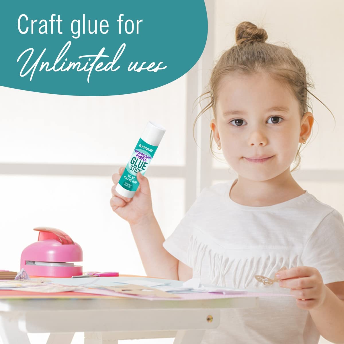 Purple Washable Glue Sticks for Kids - 12 Pack (0.32 oz Each) | Non-Toxic School Supplies for Classroom, Arts & Crafts | Perfect for Homework, Scrapbooking & DIY Projects