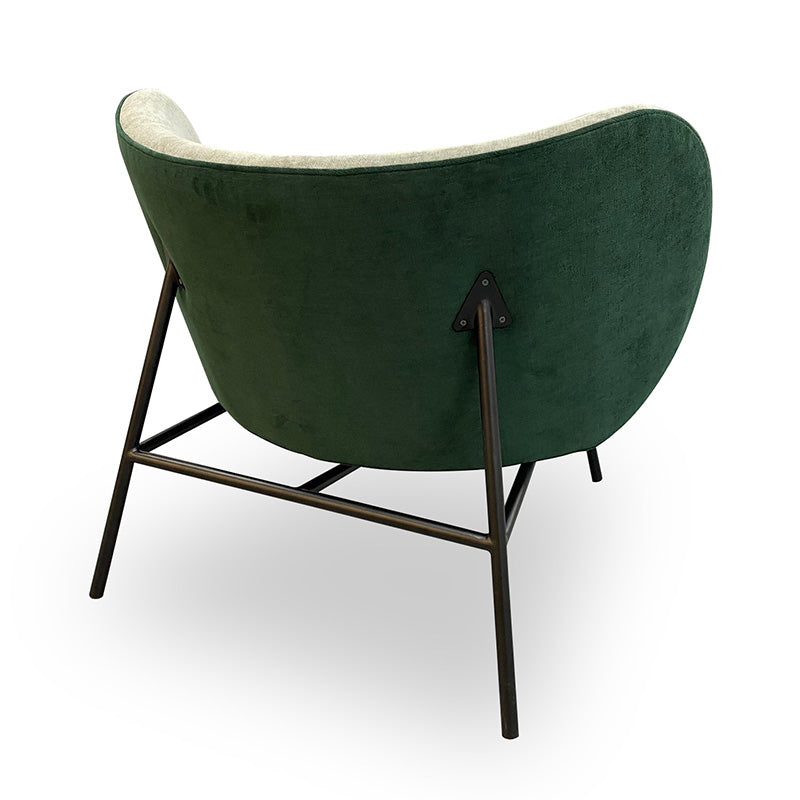 AVENIR Modern Lounge Chair - Grey & Green Upholstery - Perfect for Living Room, Bedroom & Office Relaxation