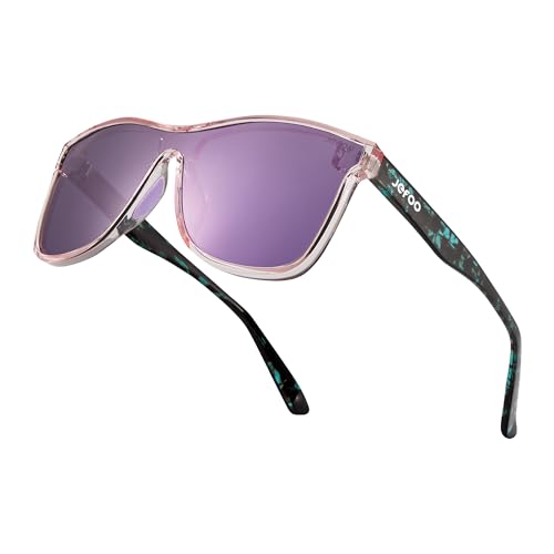 Blue Tortoise Frame / Purple Mirrored Lens