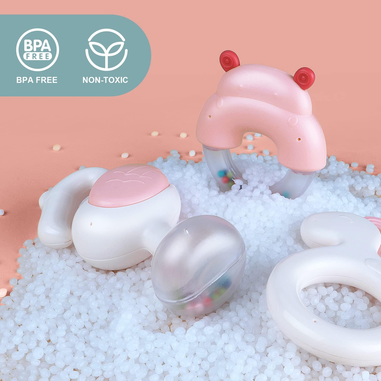 Baby Rattles & Teething Toys for 0-12 Months - Newborn Gift Set for Boys Girls - Perfect for Early Development & Playtime
