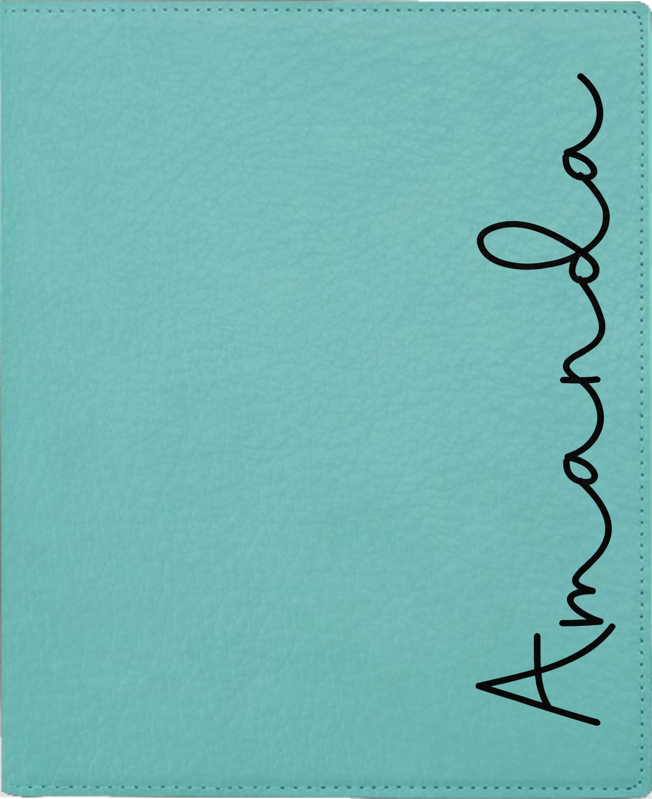 Premium Leatherette Notepad Portfolio - Personalized Engraved Journal for Business & Gifts - Professional Writing Pad in Teal - Perfect for Office Meetings, Client Presentations & Executive Gifting