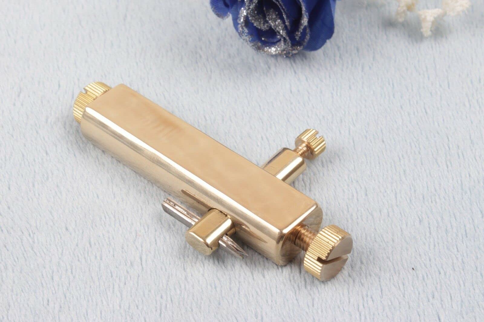 2-Piece Violin Making Tools Set - Brass Purfling Knife & Wood Slotting Knife for Luthiers | Perfect for Violin Repair & Crafting