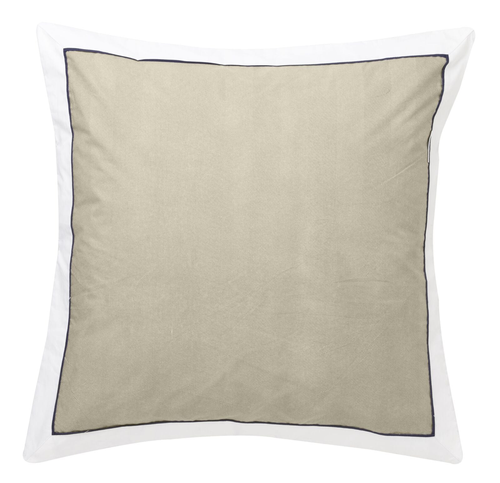 Luxury Essex Olive European Pillowcase Set by Logan & Mason - Soft 100% Cotton Decorative Pillow Cover for Living Room, Bedroom & Sofa