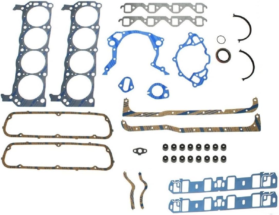 Fel Pro Engine Overhaul Gasket Set for 1969-1974 Ford Small Block 351W Windsor - Complete Engine Rebuild Kit for Classic Car Restoration & Performance Upgrades