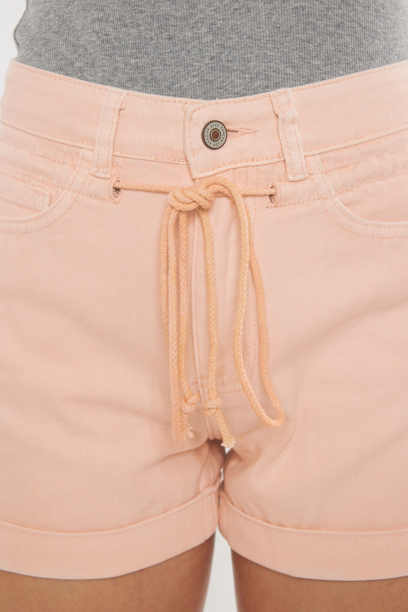 Azalea High Rise Drawstring Shorts for Women - Comfortable Stretchy Casual Summer Shorts | Perfect for Yoga, Running, and Beach Outings