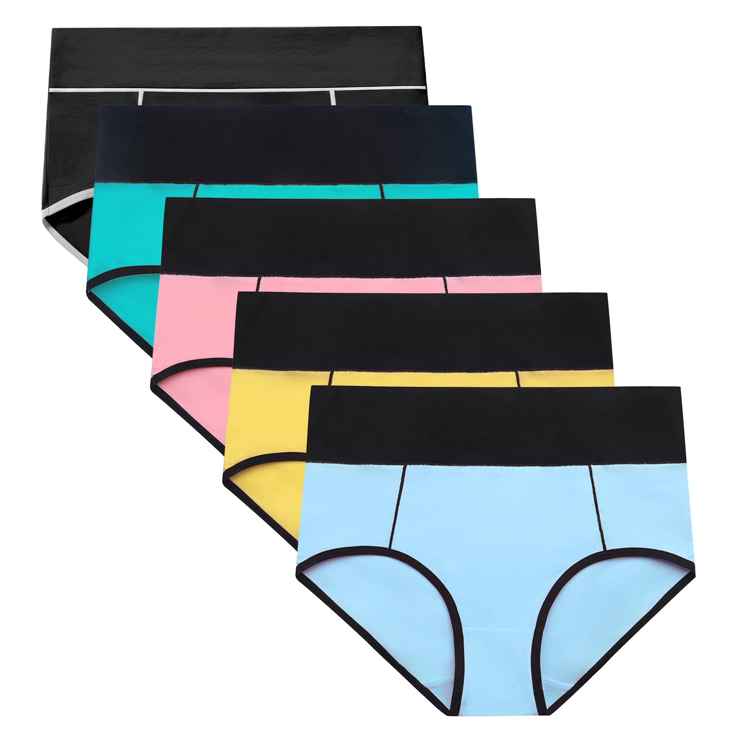 POKARLA Women's Cotton High Waist Underwear - Soft Breathable Full Coverage Briefs for Postpartum, Plus Size & Everyday Comfort - Perfect for Maternity, Recovery & Daily Wear