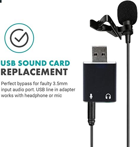 Meshiv USB Sound Card - HiFi 7.1CH External USB to 3.5mm Headphone Adapter with Stereo Audio & Mic for Laptop PC (Multi-Color) - Perfect for Gaming, Streaming & Conference Calls