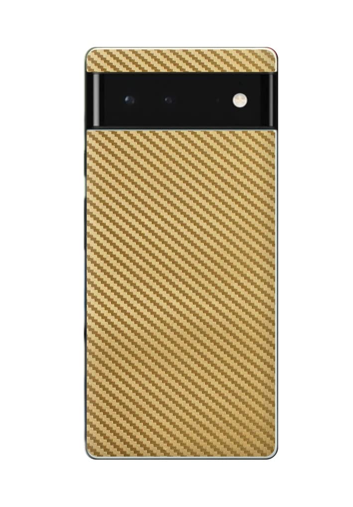 Google Pixel 6 Gold Carbon Fiber Skin - Protective Decal Wrap for Daily Use