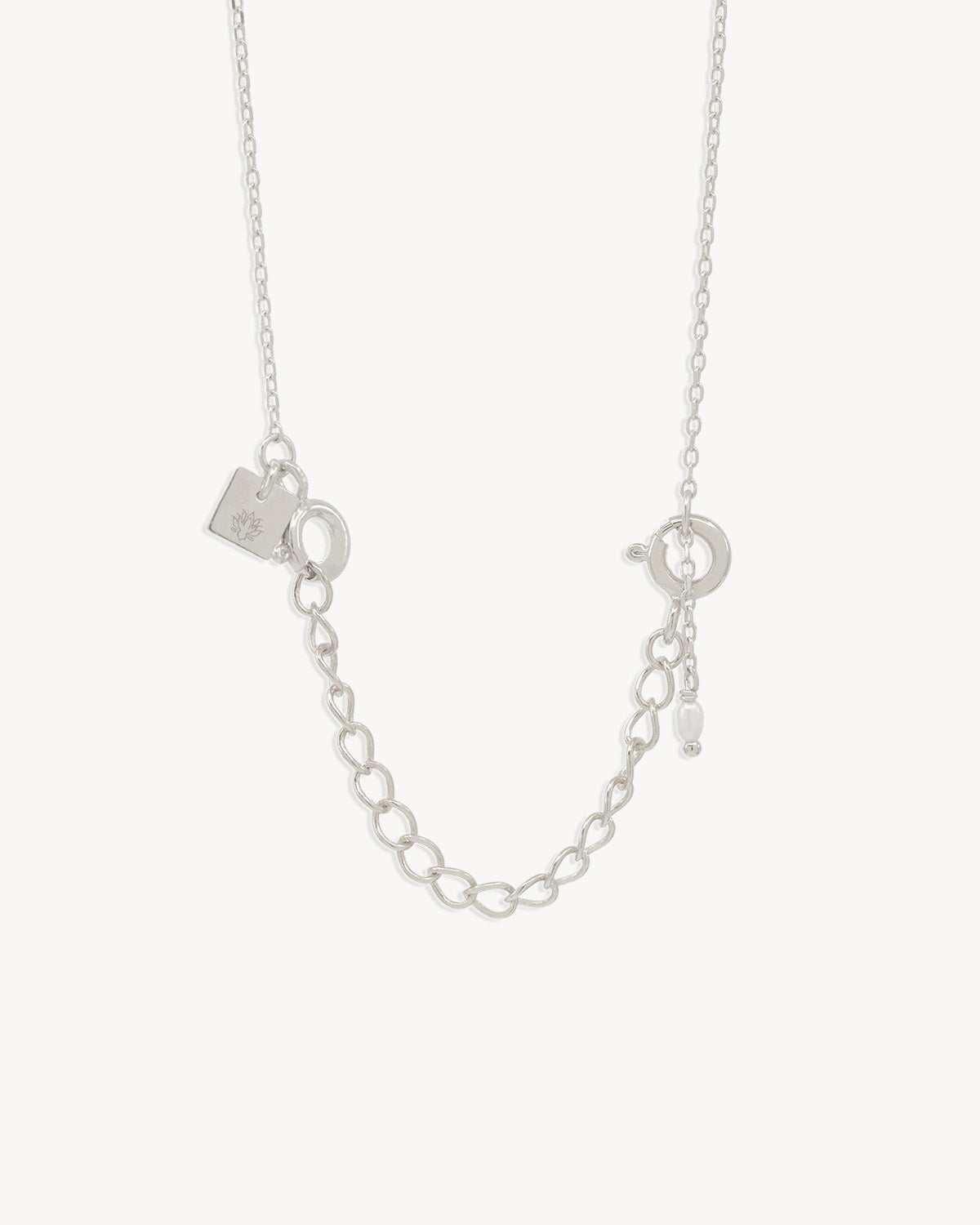 14K Solid White Gold Necklace Extender Chain - Adjustable Jewelry Extender for Pendants & Charms - Perfect for Layering Necklaces & Customizing Length