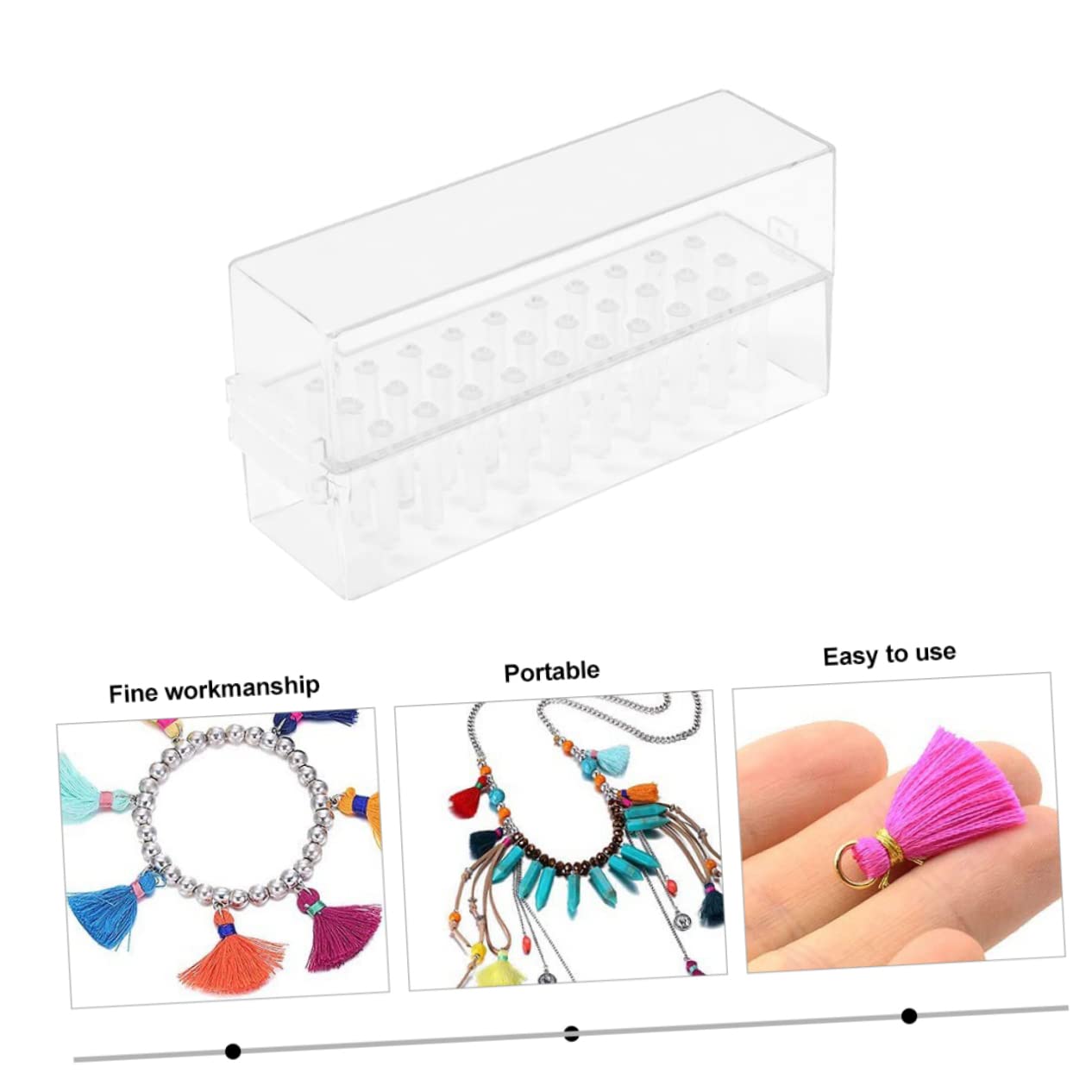 Beavorty 30-Hole Nail Drill Bits Organizer Box - Portable Storage Case for Manicure & Pedicure Drill Bits - Perfect for Salon Professionals & Home Nail Care