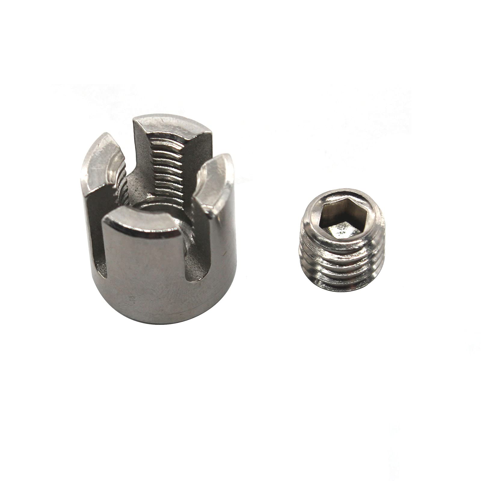 Stainless Steel M12x4mm Wire Rope Cross Clamps (4-Pack) - for Marine & Construction
