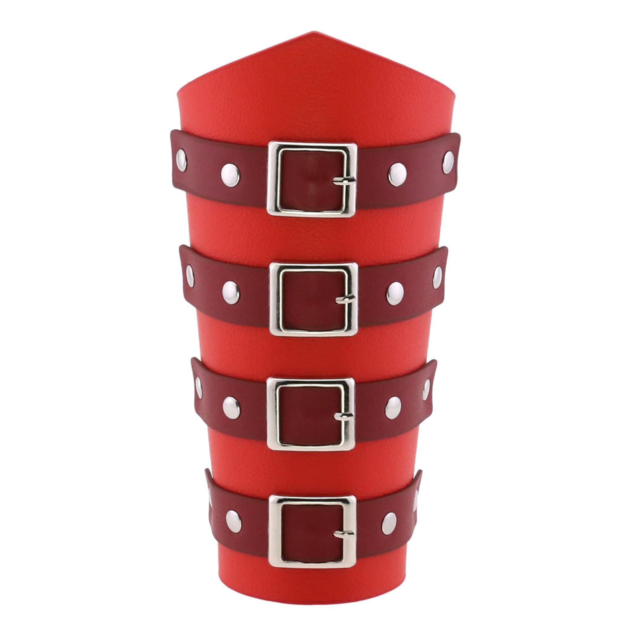 Unisex Punk Gothic Leather Gauntlet Wristband - Wide Wrap Bracer Armor Cuff for Men & Women | Perfect for Cosplay, Halloween Costumes & Alternative Fashion
