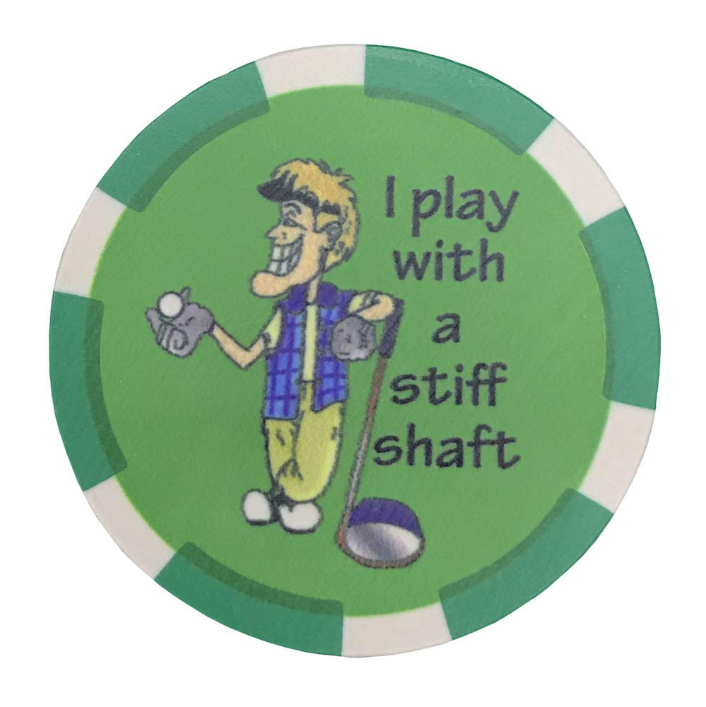 Funny Golf Towel with Stiff Shaft Design - Poker Chip & Can Cooler Set | Perfect for Golf Courses, Driving Ranges & Tailgating Parties