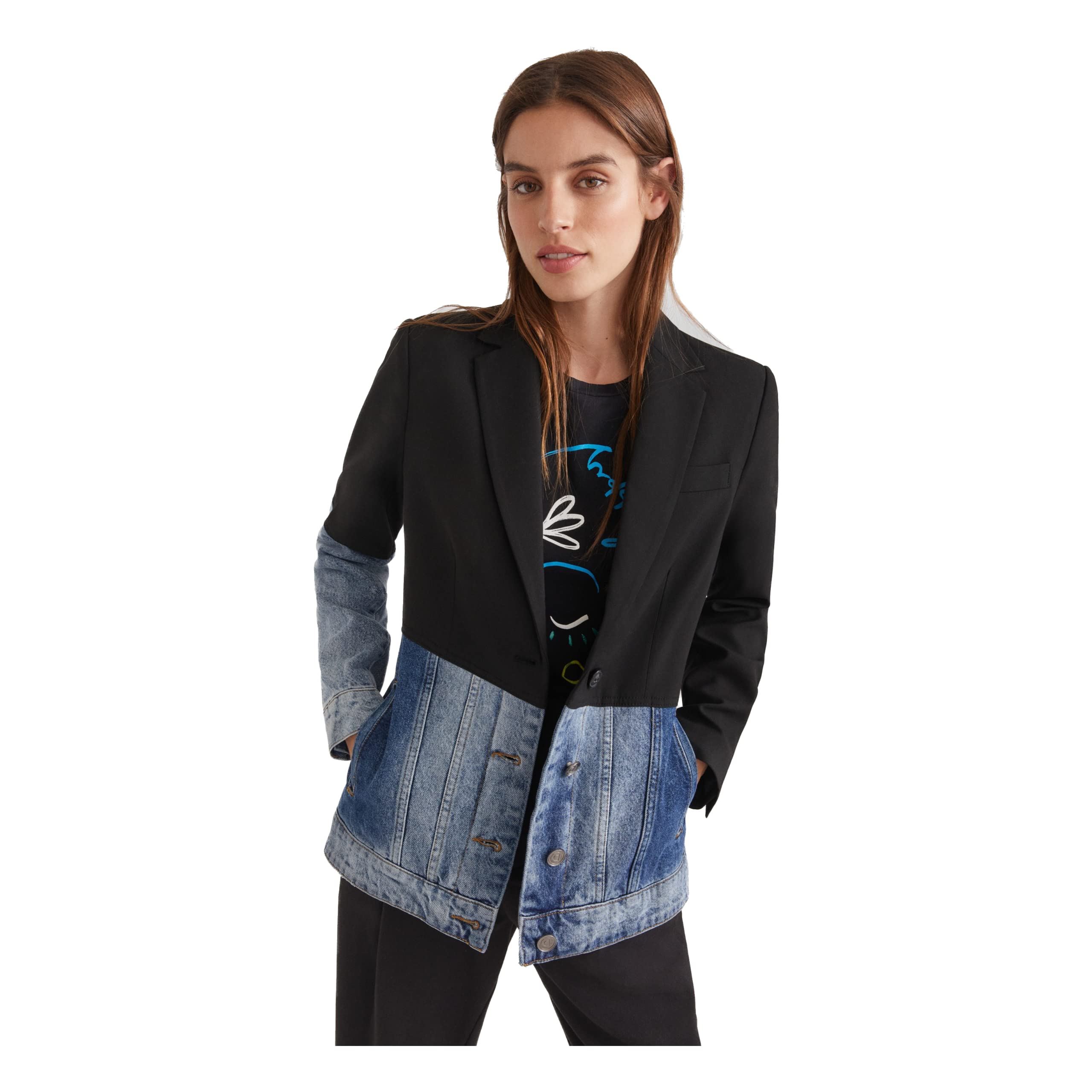 Desigual Women's Winter Coat - Fashionable Long Trench Coat with Belt, Waterproof & Warm Outerwear for Fall and Winter | Perfect for Office, Travel, and Daily Wear