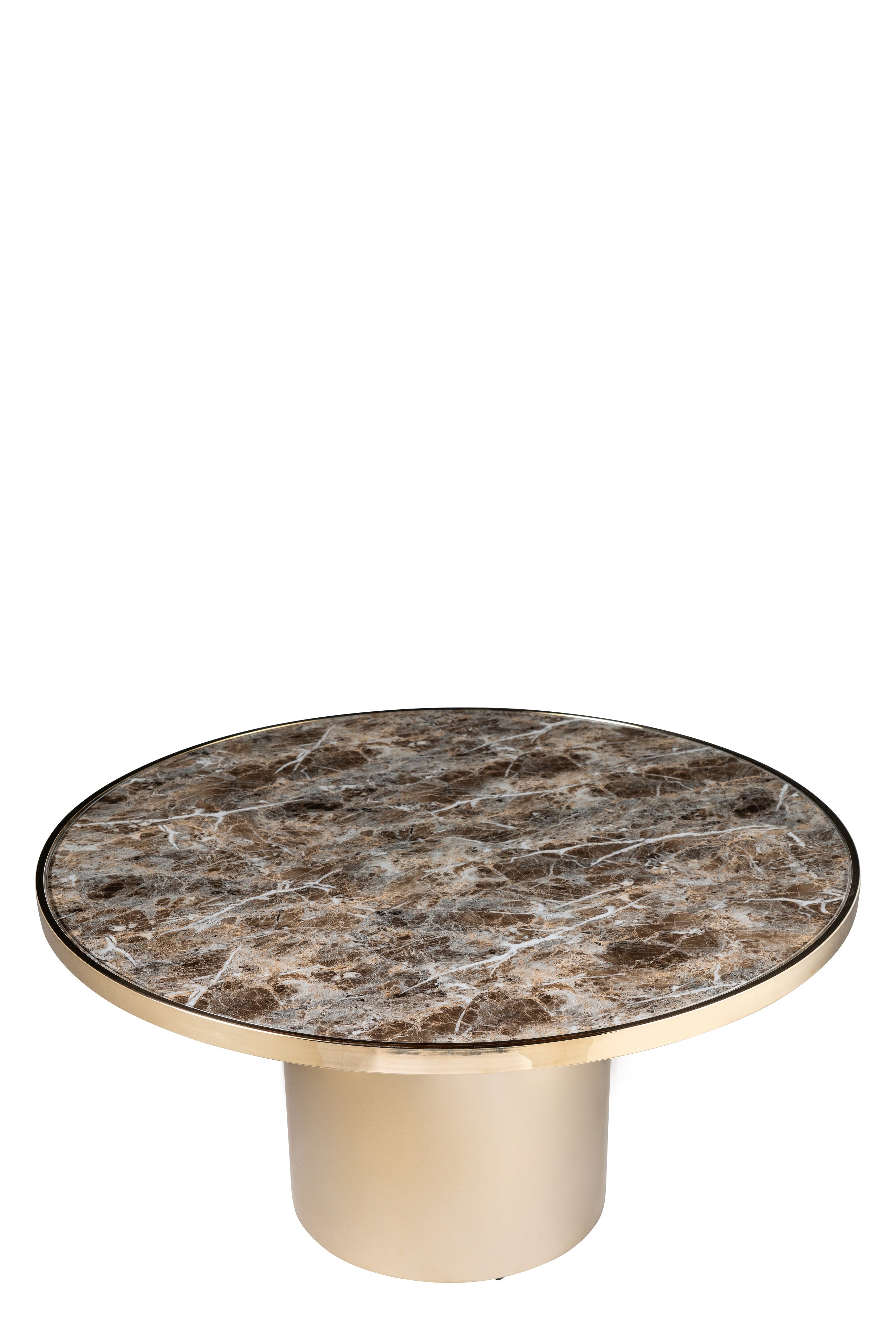Modern Taylor Coffee Table - Brown & Gold Finish - Perfect for Living Room, Lounge & Office Decor