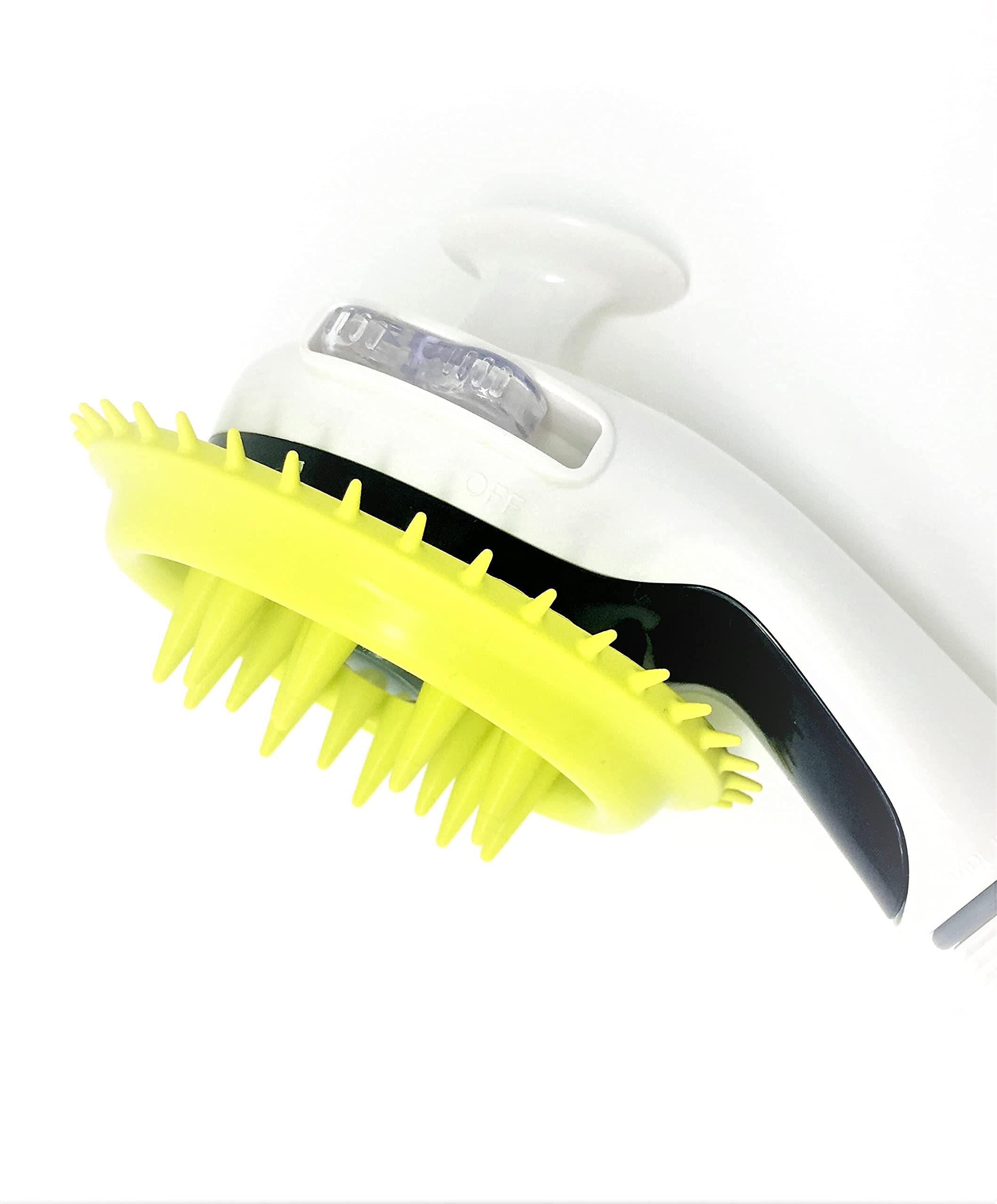 Wondurdog Pet Shower Brush with Rubber Grooming Teeth & Splash Shield - Dog Bath Brush for Grooming & Massaging - Perfect for Bath Time, Shedding Control & Coat Care